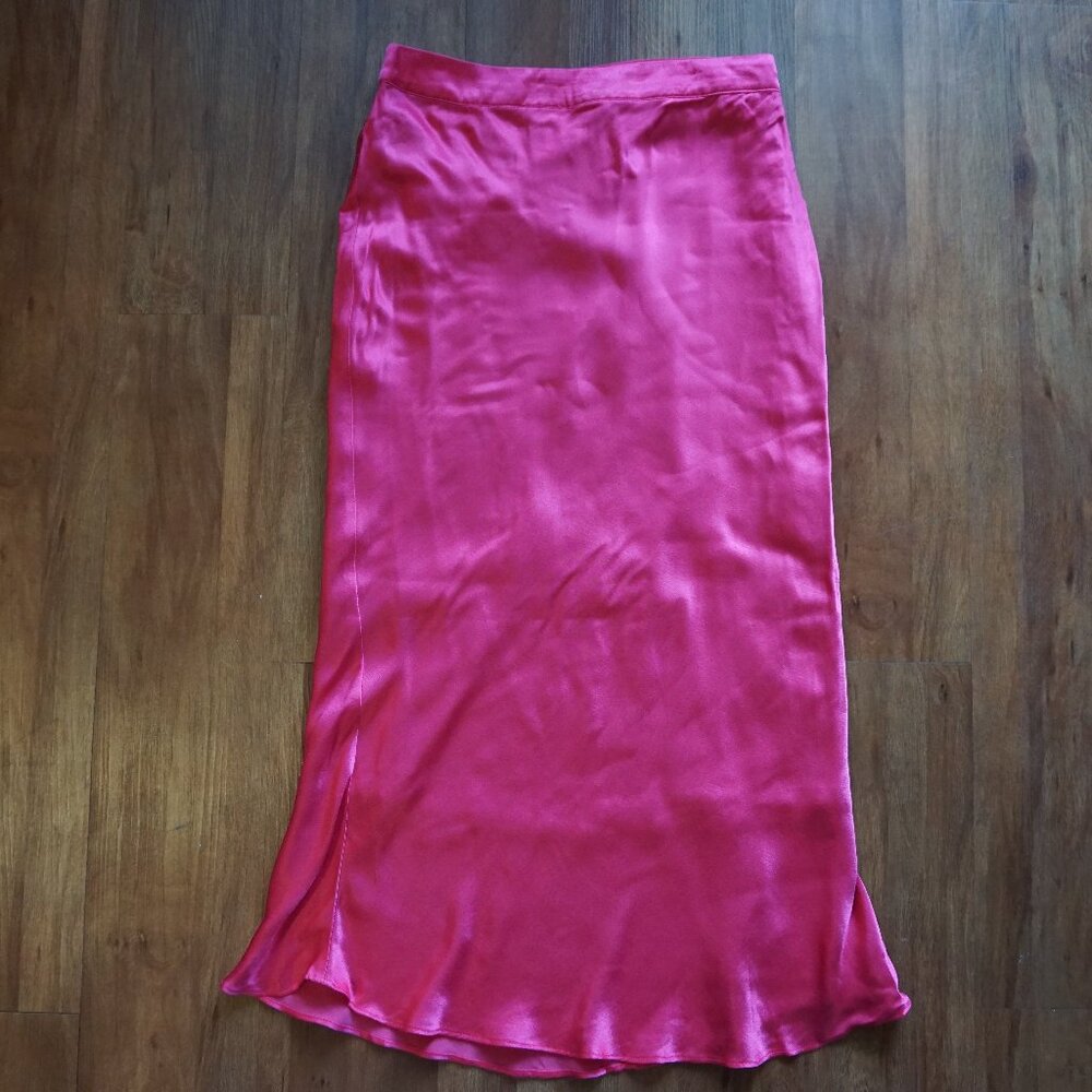 Hot Pink Slip Skirt